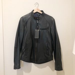 Massimo Dutti men’s leather jacket